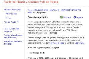 Anuncio Picassa Google +