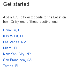 buscador de hoteles google cuidades Estados Unidos