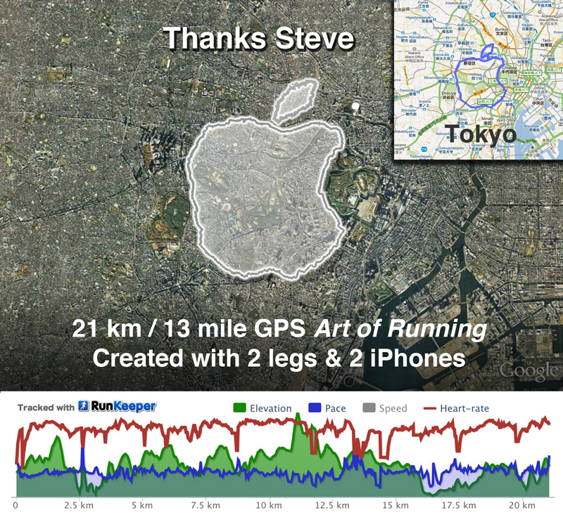 Arte de correr Joseph Tame Homenaje a Steve Jobs Apple