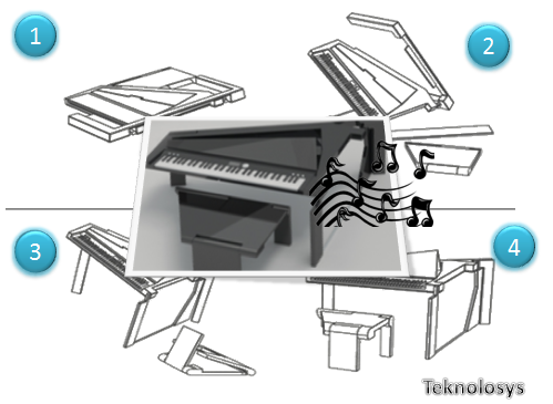 Piano Digital Desplegable