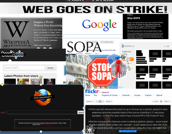 Empresas protestan SOPA