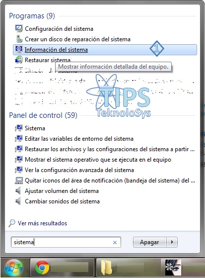 Informacion del Sistema Windows 7
