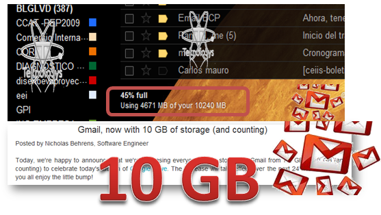 Gmail con más capacidad