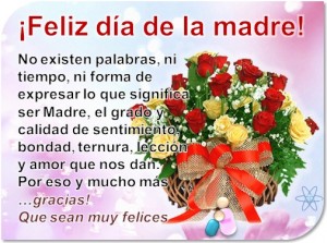 Feliz dia de la madre