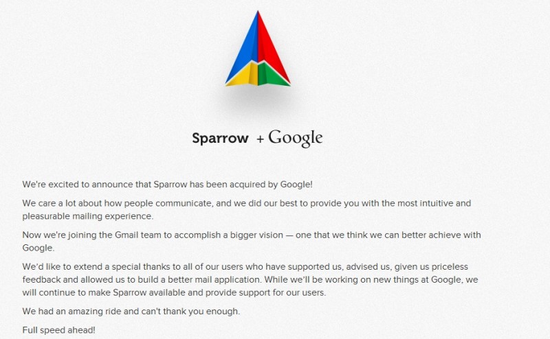 Google compra Sparrow